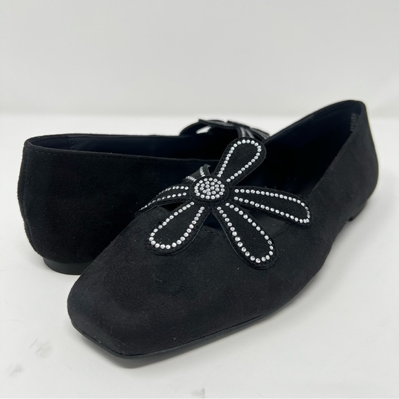 Katy Perry Collections Shoes - Katy Perry Collections Black Flats with Floral Embellishment